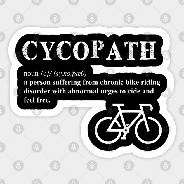 Cycling Cycopath Definition Sticker by inkstyl